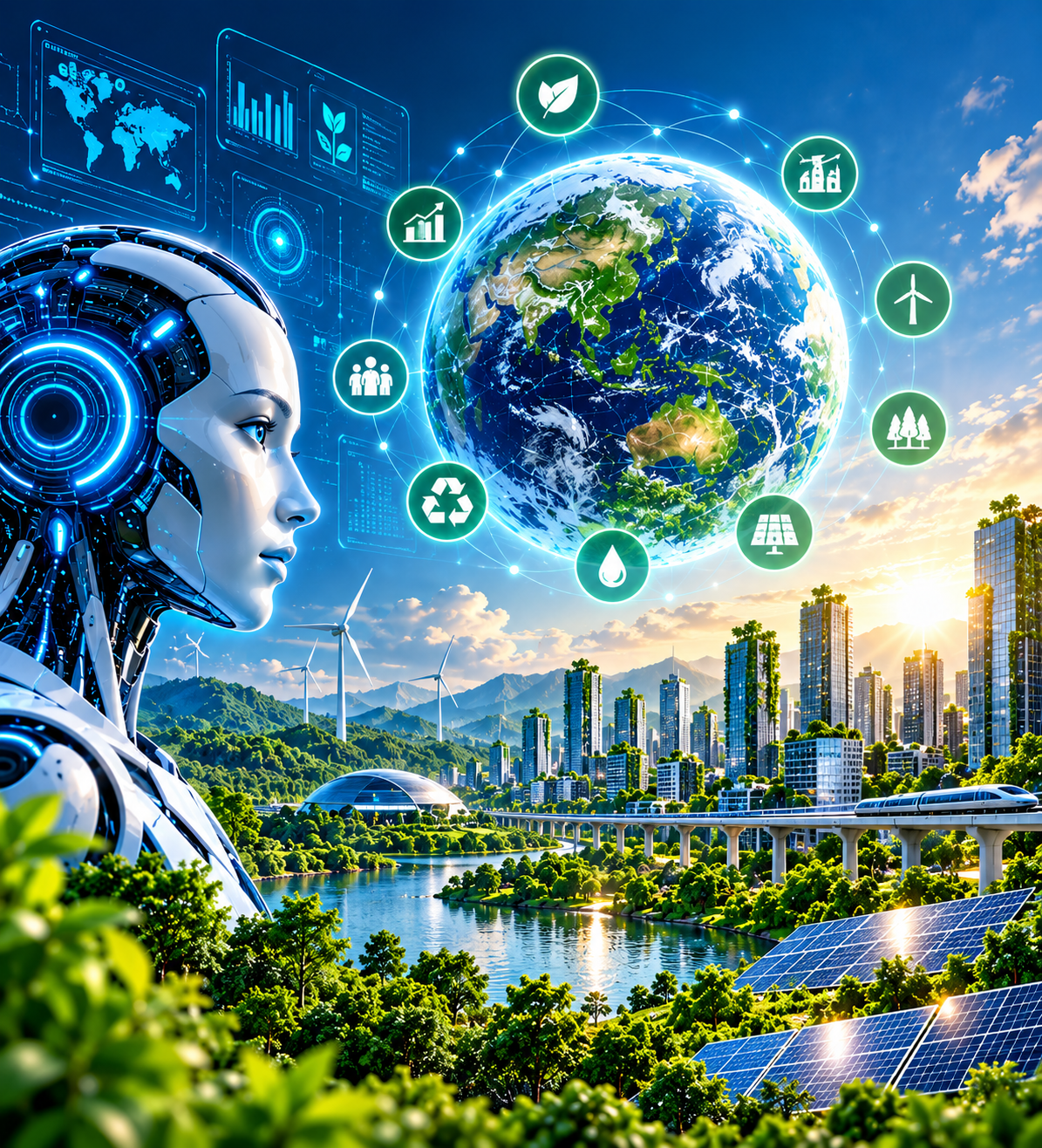 Artificial intelligence and sustainable development visual